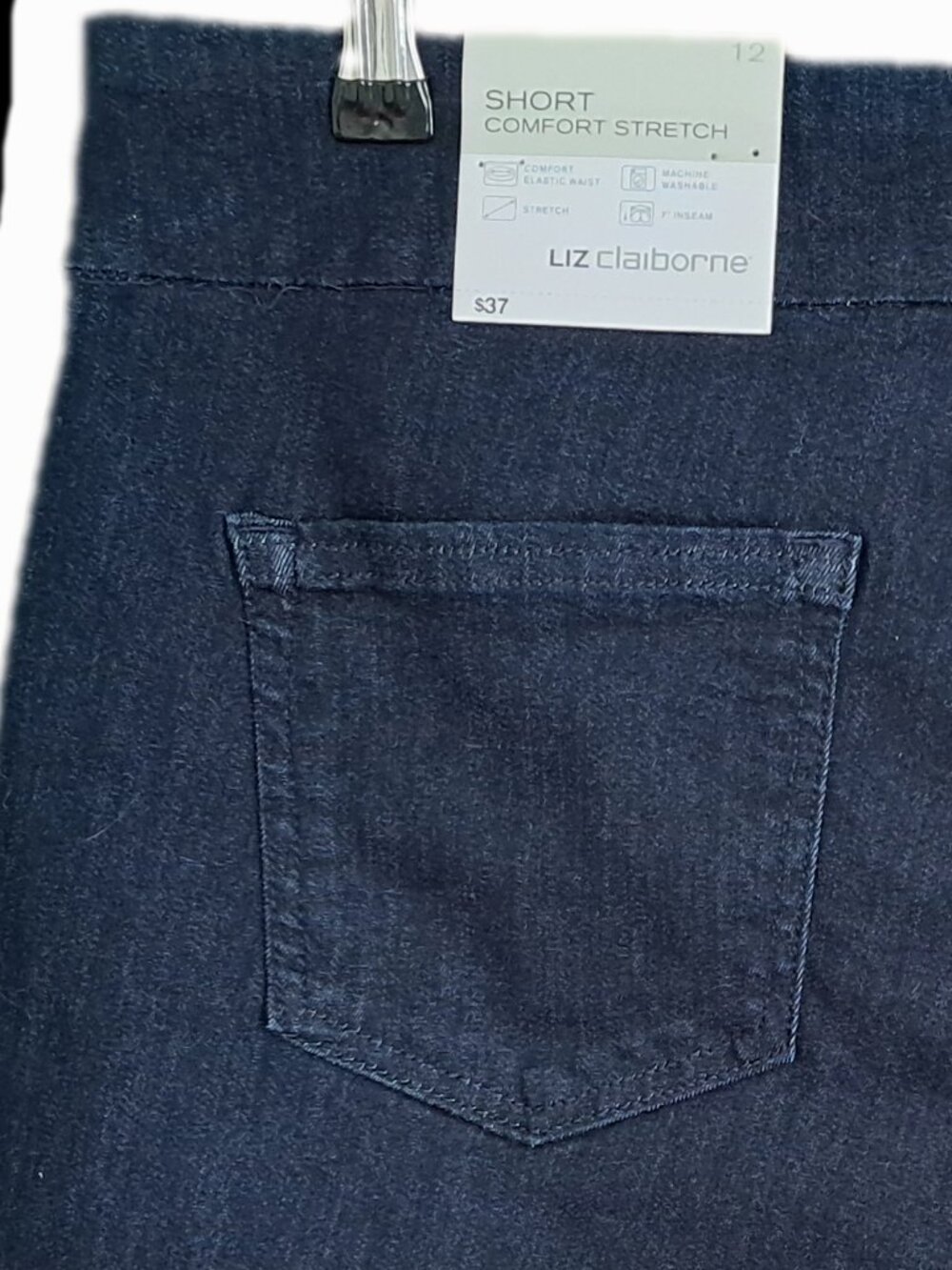 TWO Pairs Liz Claiborne COMFORT STRETCH Classic Shorts Size 12 NWT - Picture 9 of 13